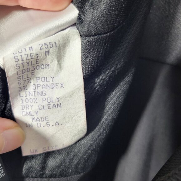 Vintage 90s Tadashi Black Halter Jersey Knit Pleated Cocktail Dress Size M - Picture 10 of 10